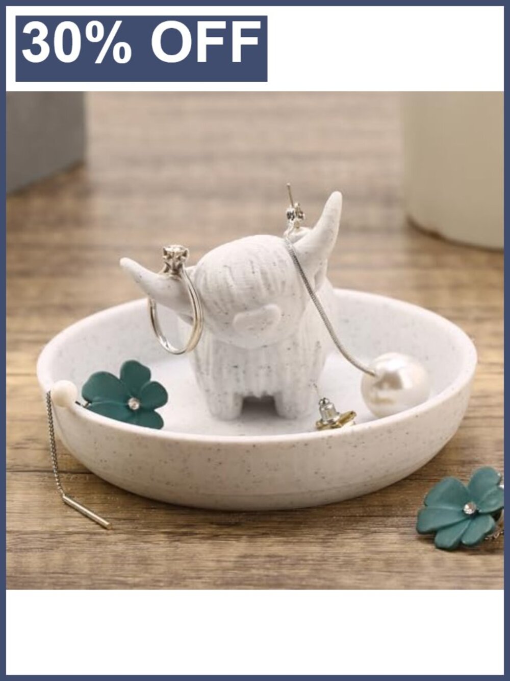 Highland Cow Ring Holder Jewelry Dish 3D Printed Organizer Gift